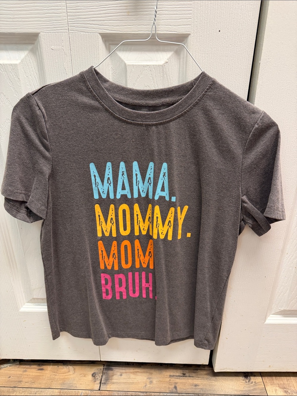 Kids Graphic Tee - Charcoal "MAMA. MOMMY. MOM. BRUH."